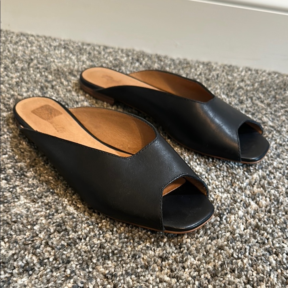 Madewell Elegant Black Leather Women's Mules